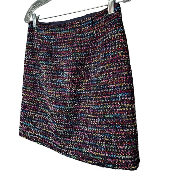 LOFT Womens Multicolor Tweed Business Casual Work Office Mini Skirt Size 0 - Picture 4 of 8